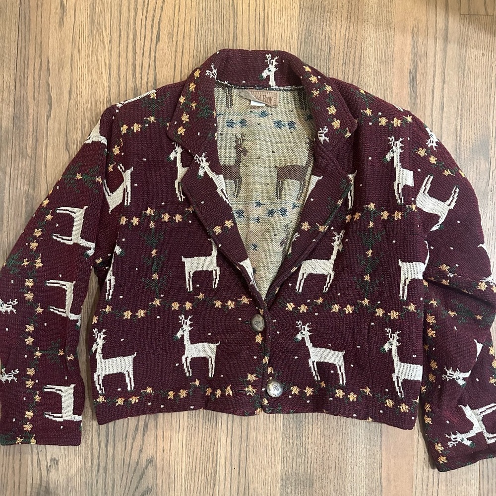 Vintage Painted Pony Tapestry Jacket-Size Large